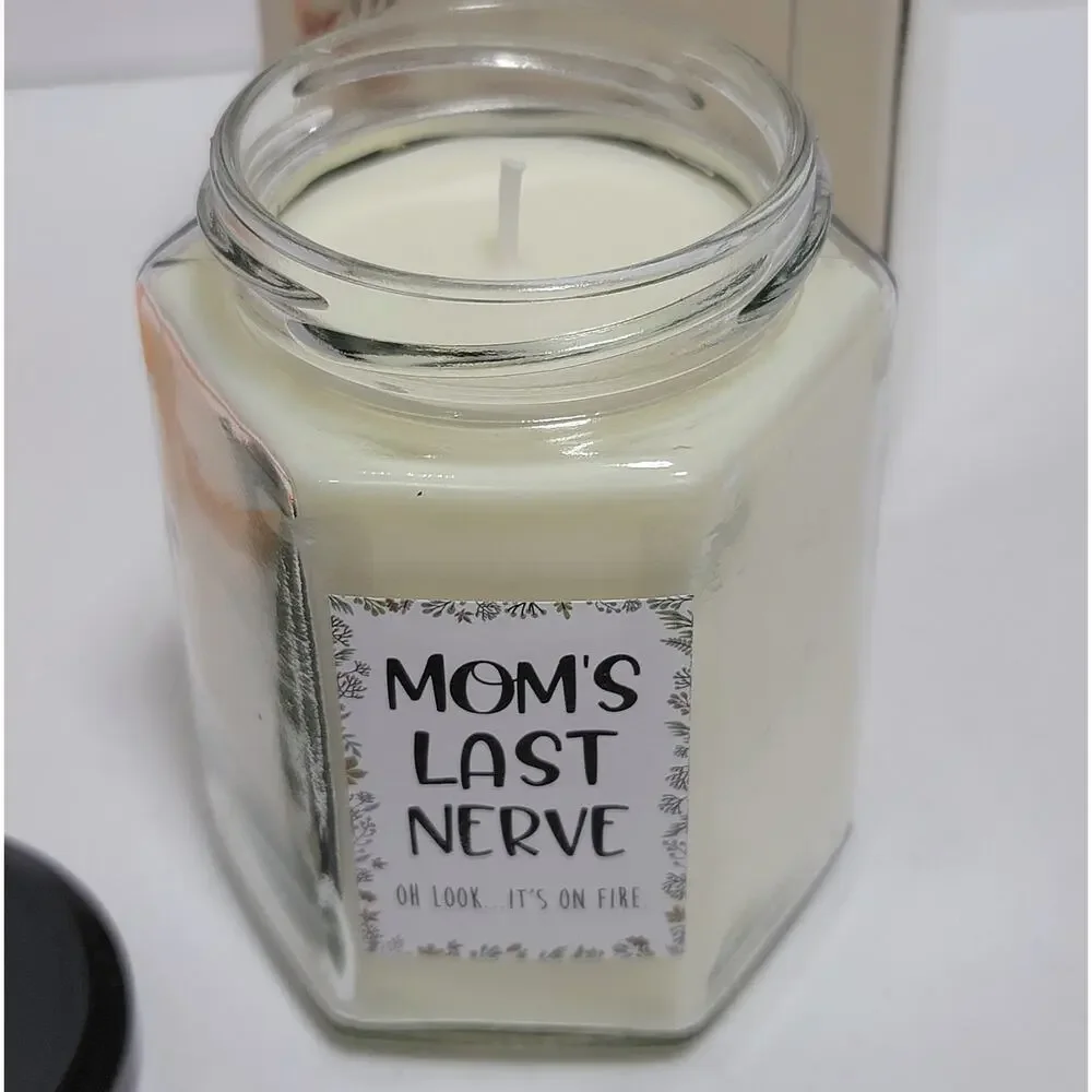 Candle for Mom Lavender Soy Mothers Day Gift‎ Glass Jar Funny Joke Last Nerve